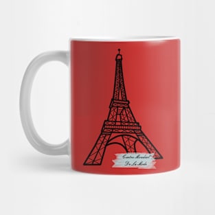 Eiffel Tower Art Paris France City Landmark Mug